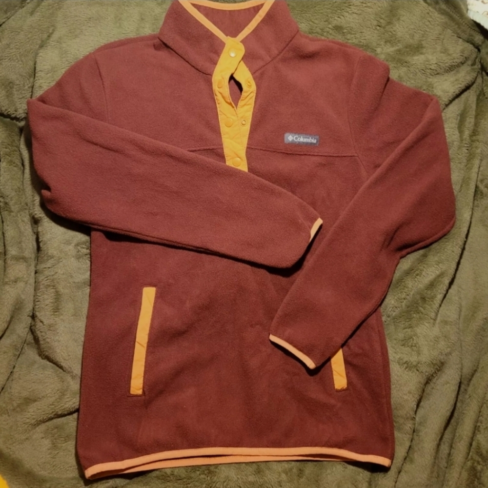 Columbia Women's Foster Creek Fleece Quarter Snap Women's Small Maroon Size S/P